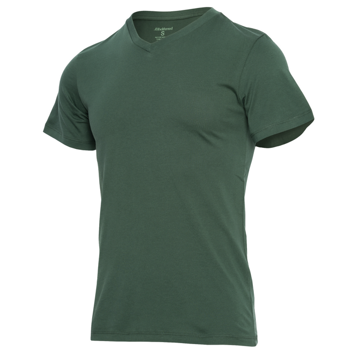 Men's Green Pima Cotton V-Neck